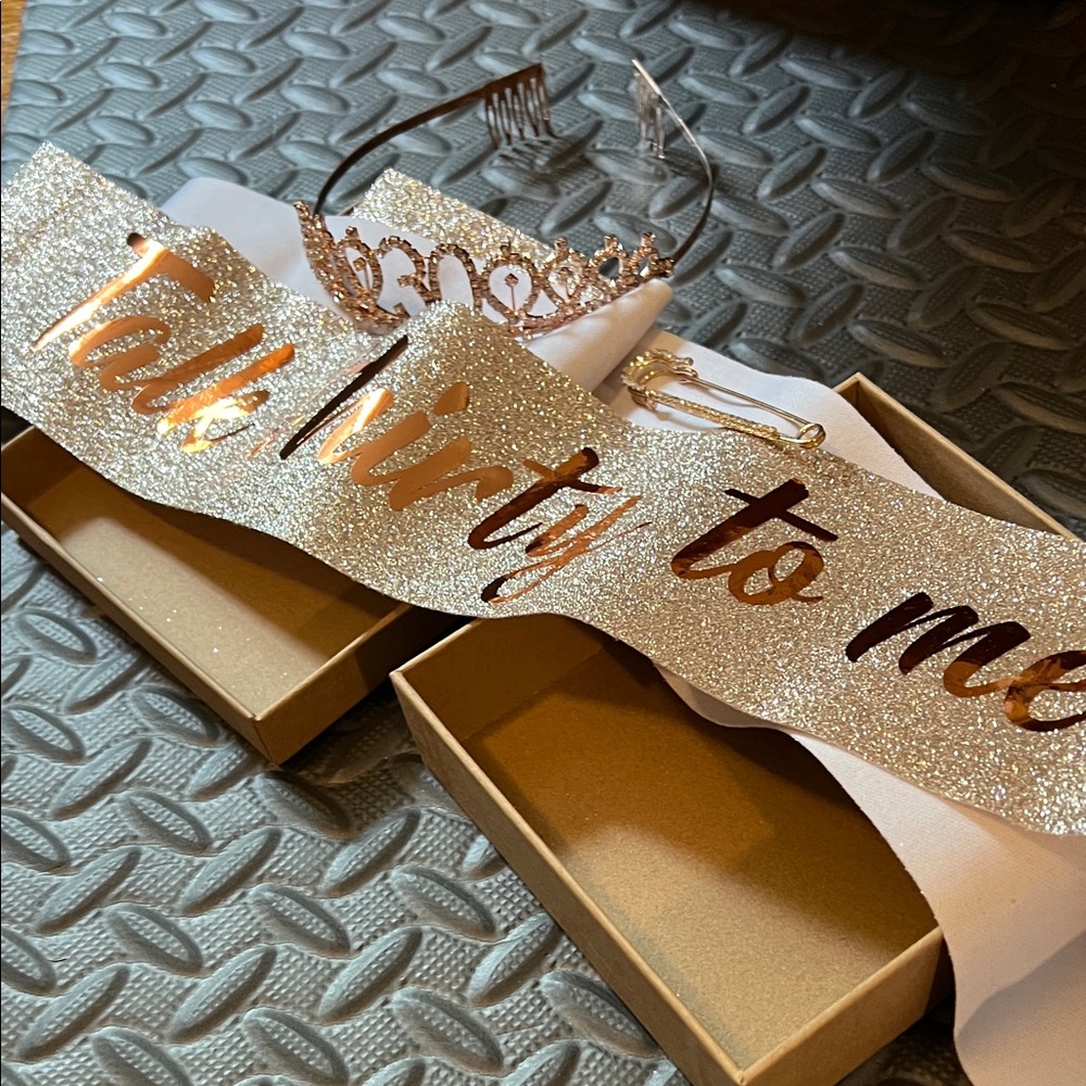 30th birthday sash and crown set